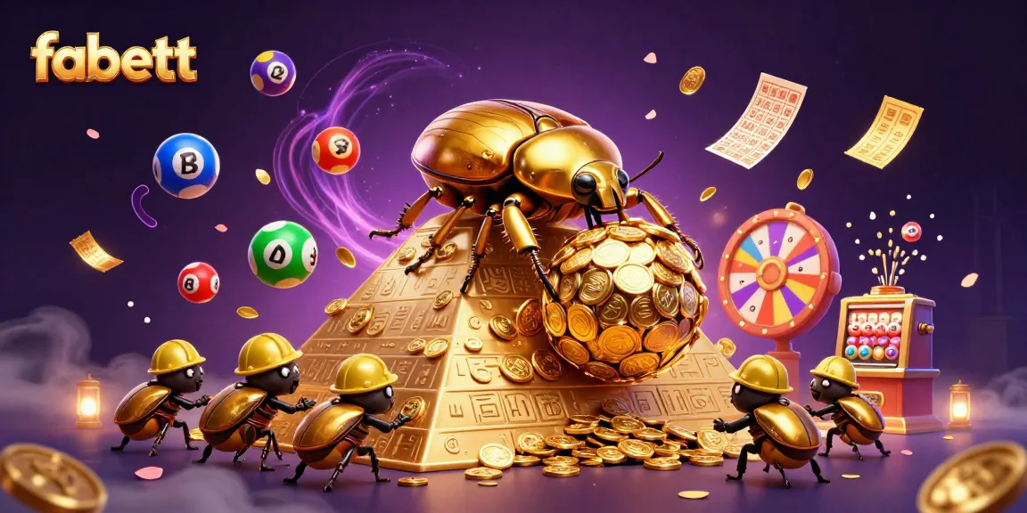 Engage in thrilling lottery action with fabett featuring vibrant colorful lottery balls and exciting golden elements.