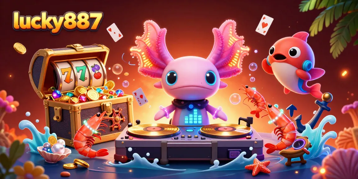 Experience vibrant gaming fun with lucky887, featuring a lively underwater casino scene