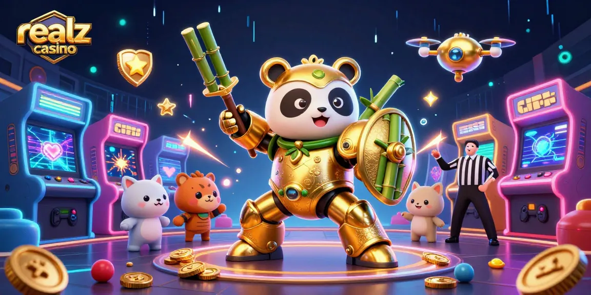 Experience vibrant gameplay at realz casino with dynamic robots and arcade elements.