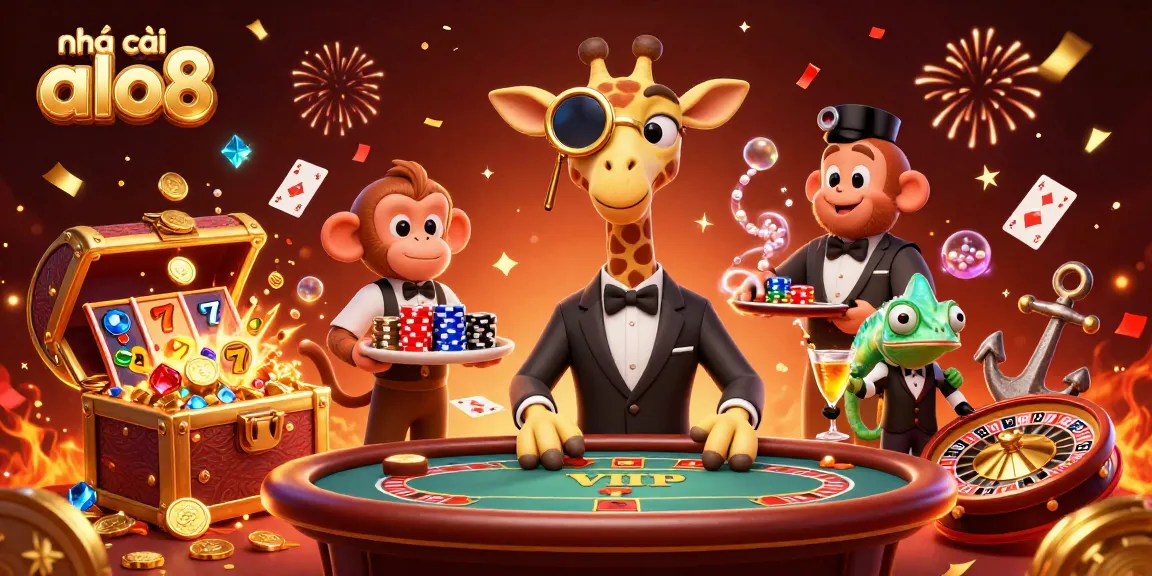 Experience the excitement at nhà cái alo8 with a high-roller giraffe and dynamic casino elements.